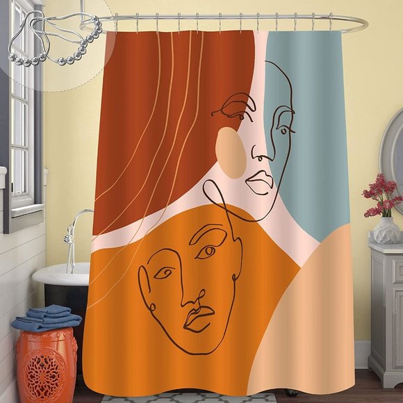 Gibelle Other - GIBELLE Abstract Shower Curtain Set with Hooks 72x72"  🚿🚿 NEW!!!